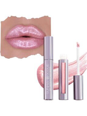 High-Pigment Shimmery Soft Pastel Pink Lip Gloss - Luxurious Gloss for Glam